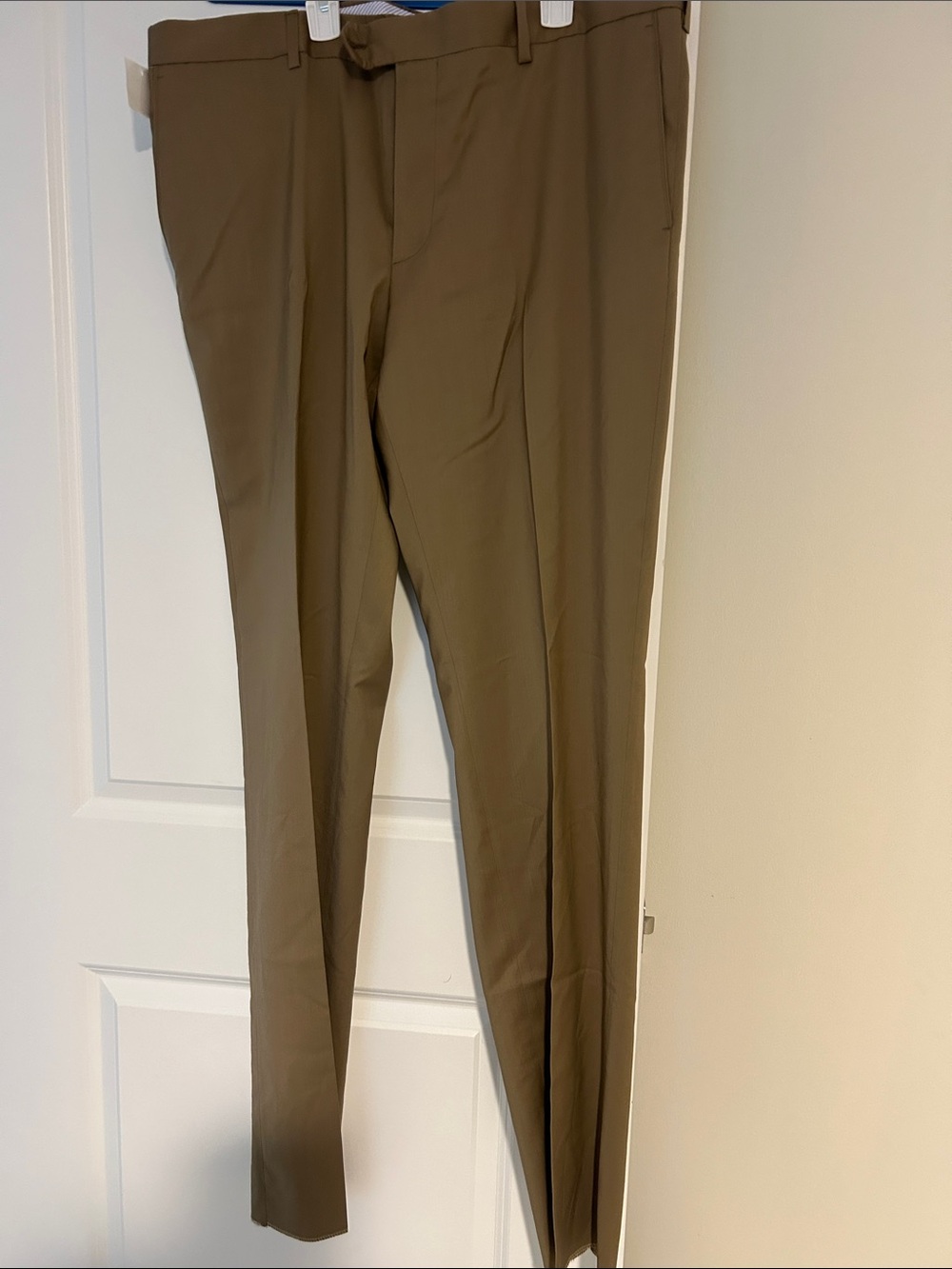Men's Slim Fit Brown Dress Pants Size L